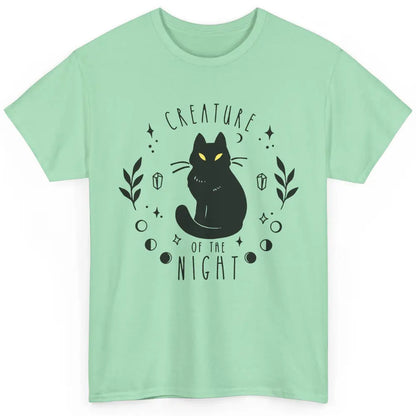 Black Cat Witch Creature Of The Night Halloween Cat Costume Classic Unisex T-Shirt