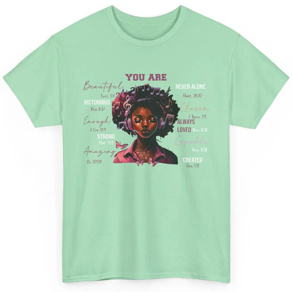 Black Girl Christian God Says I Am Bible Verse Religious Classic Unisex T-Shirt