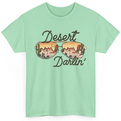 Retro Desert Darling Cactus Glasses Western Country Cowboy Classic Unisex T-Shirt