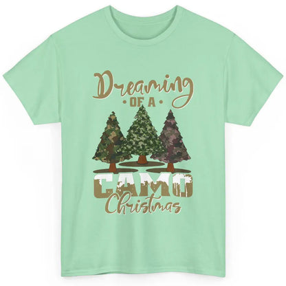 Christmas Tree Dreaming Of A Camo Christmas Veteran Gift Classic Unisex T-Shirt