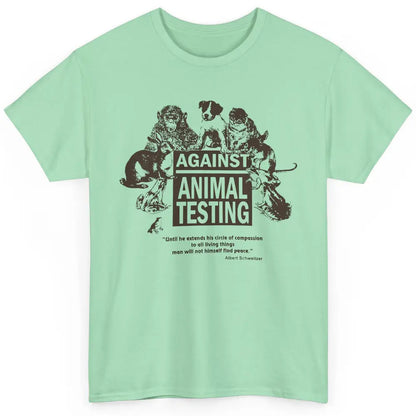 Against Animal Testing Farm Pet Liberation Right Vegan Retro Classic Unisex T-Shirt