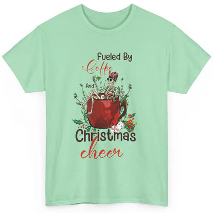 Merry Christmas Skeleton Drink Fueled By Coffee Xmas Latte Classic Unisex T-Shirt