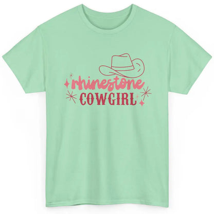 Retro Rhinestone Cowgirl Hippie Western Country Cowgirls Classic Unisex T-Shirt