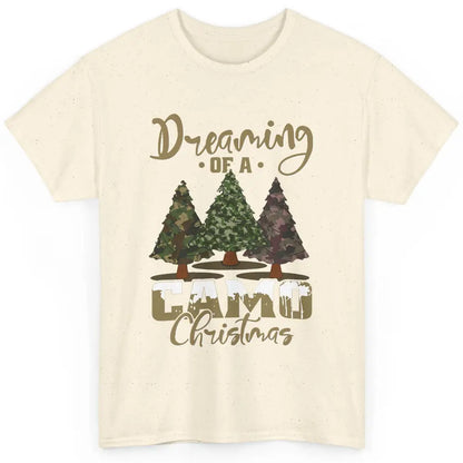 Christmas Tree Dreaming Of A Camo Christmas Veteran Gift Classic Unisex T-Shirt