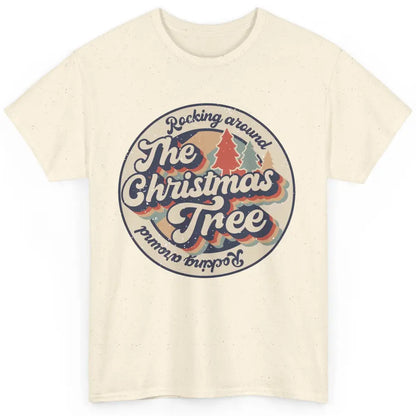 Retro Rocking Around Christmas Tree Merry Christmas Vibes Classic Unisex T-Shirt