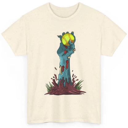 Zombie Hand Softball Funny Halloween Softball Scary Costume Classic Unisex T-Shirt