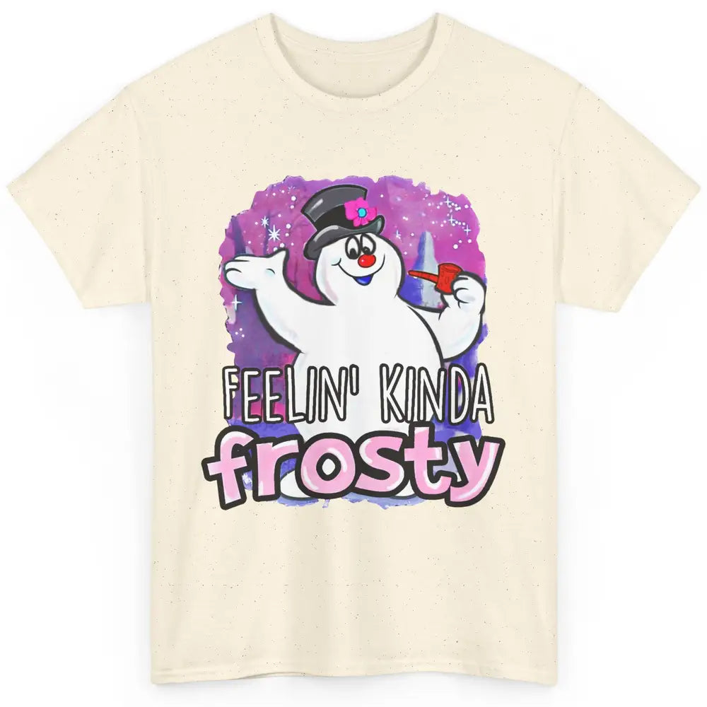 Christmas Snowman Feeling Kinda Frosty Snowflakes Christmas Classic Unisex T-Shirt