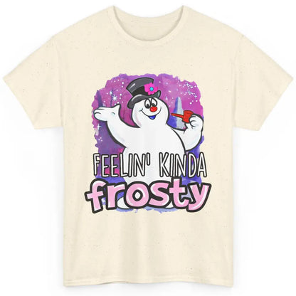 Christmas Snowman Feeling Kinda Frosty Snowflakes Christmas Classic Unisex T-Shirt