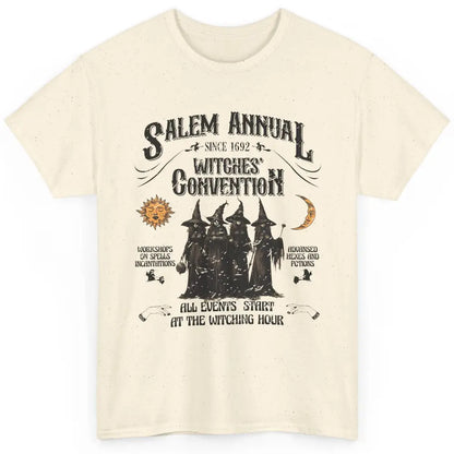 Retro Salem Annual Witches Convention Halloween Witch Magic Classic Unisex T-Shirt