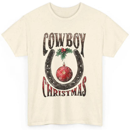 Christmas Cowboy Horseshoe Xmas Balls Western Christmas Classic Unisex T-Shirt