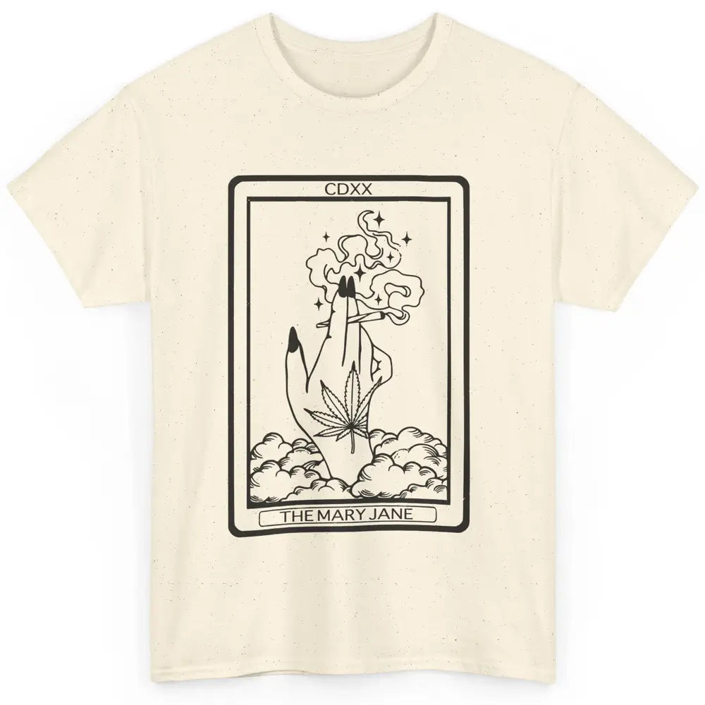 Vintage Weed Mary Jane Tarot Card Weed Smoker Smoking Lady Classic Unisex T-Shirt
