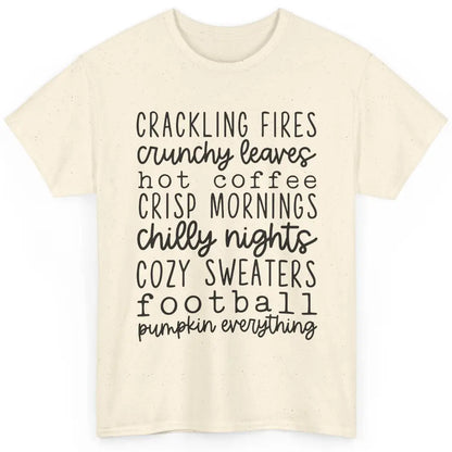Fall Favorite Crackling Fire Pumpkin Everything Thanksgiving Classic Unisex T-Shirt