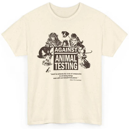 Against Animal Testing Farm Pet Liberation Right Vegan Retro Classic Unisex T-Shirt