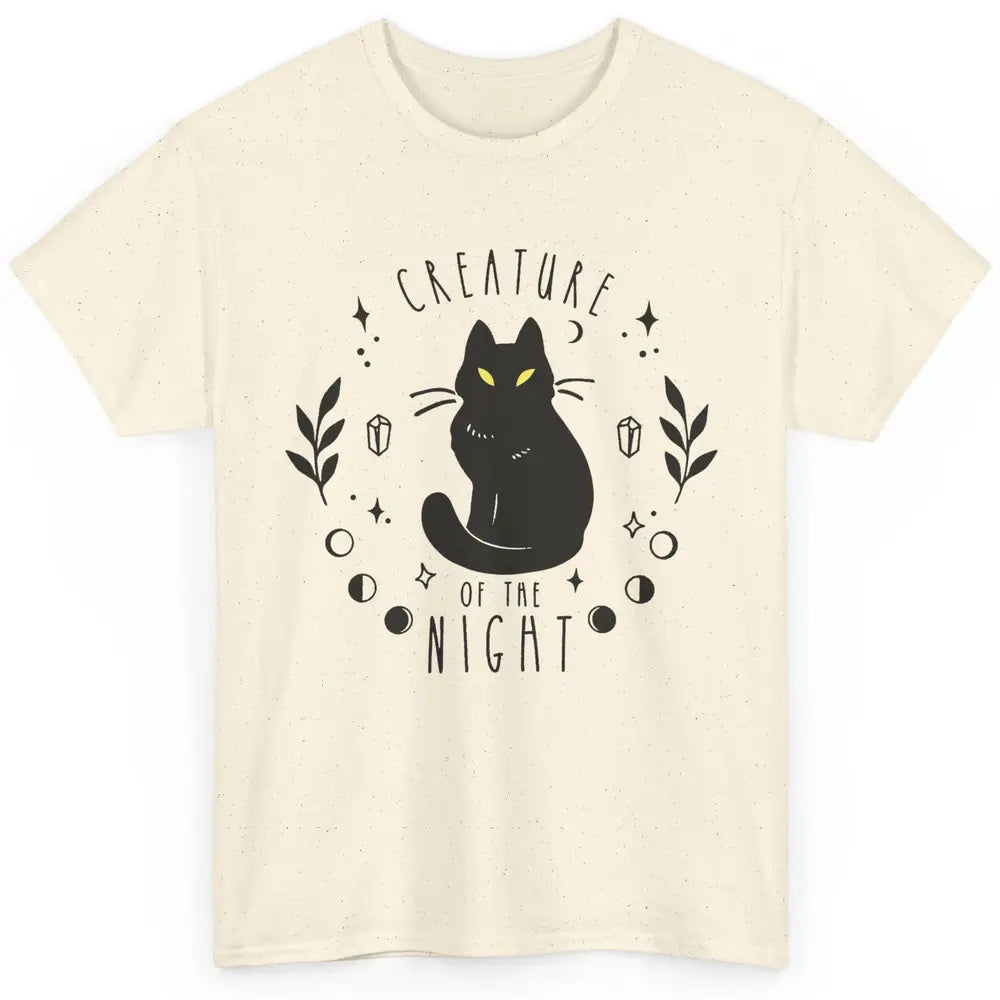 Black Cat Witch Creature Of The Night Halloween Cat Costume Classic Unisex T-Shirt