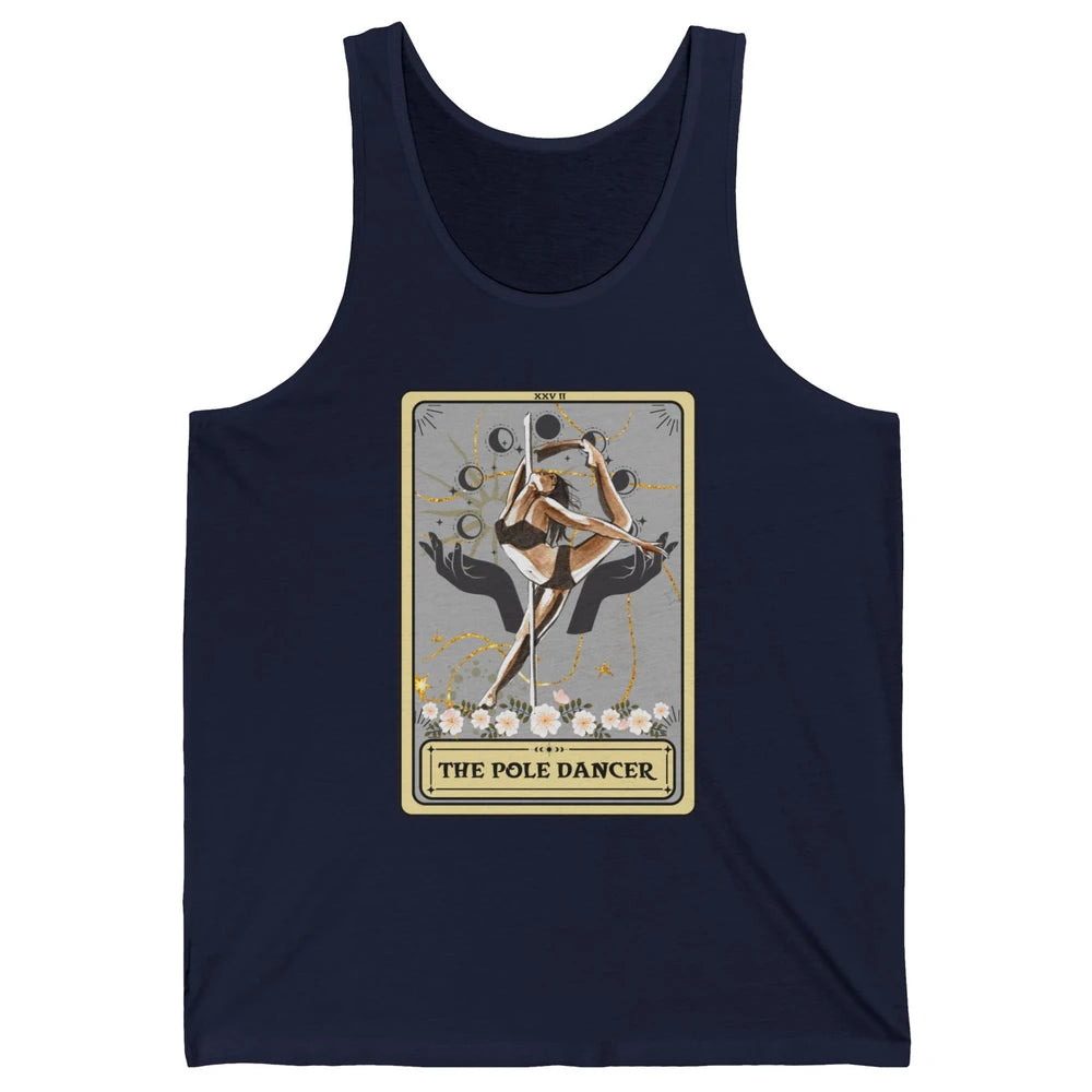 Retro The Pole Dancer Tarot Card Pole Dancing Halloween Unisex Jersey Tank