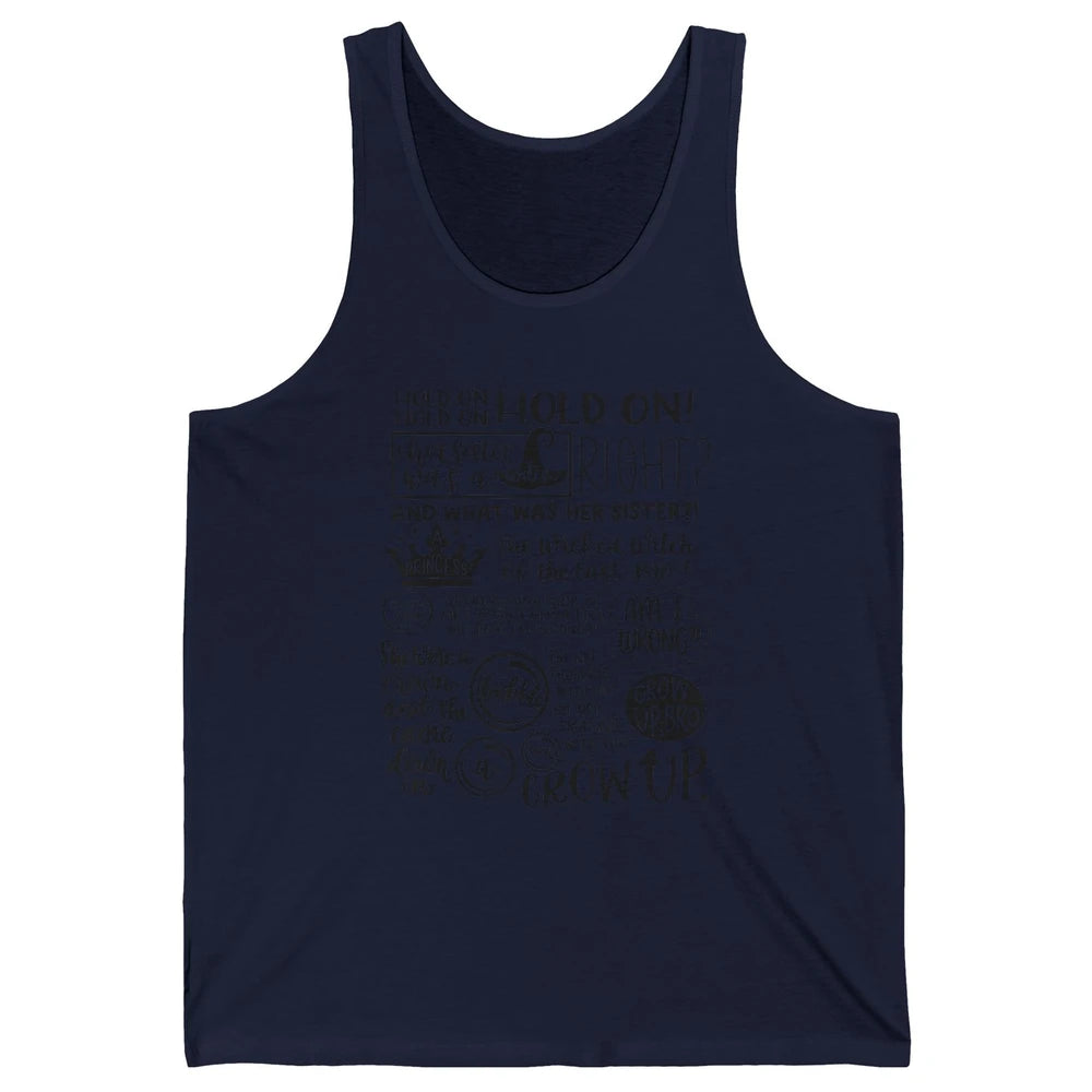 Funny Her Sister Was A Witch Boo Halloween Spooky Minimalist Unisex Jersey Tank