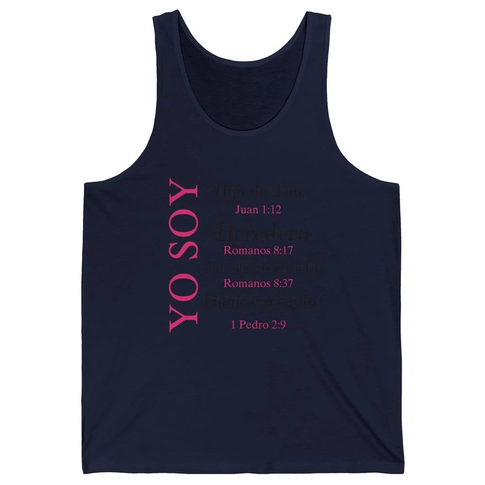 Christian Yo Soy Inspiracion Bible Verse Spanish Religiosa Unisex Jersey Tank