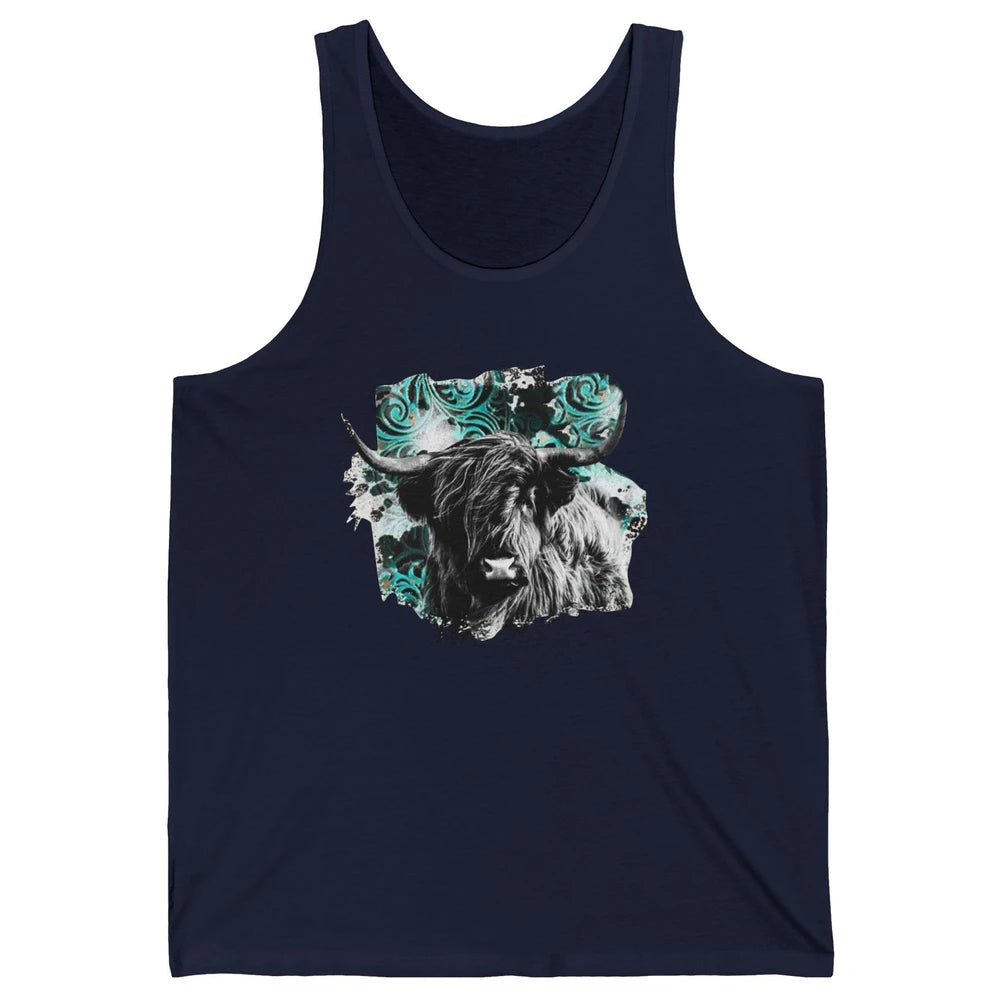 Highland Cow Western Country Cow Darling Highland Cow Lovers Unisex Jersey Tank
