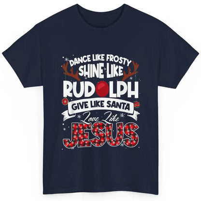 Merry Christmas Santa Frosty Rudolph Jesus Xmas God Reindeer Classic Unisex T-Shirt