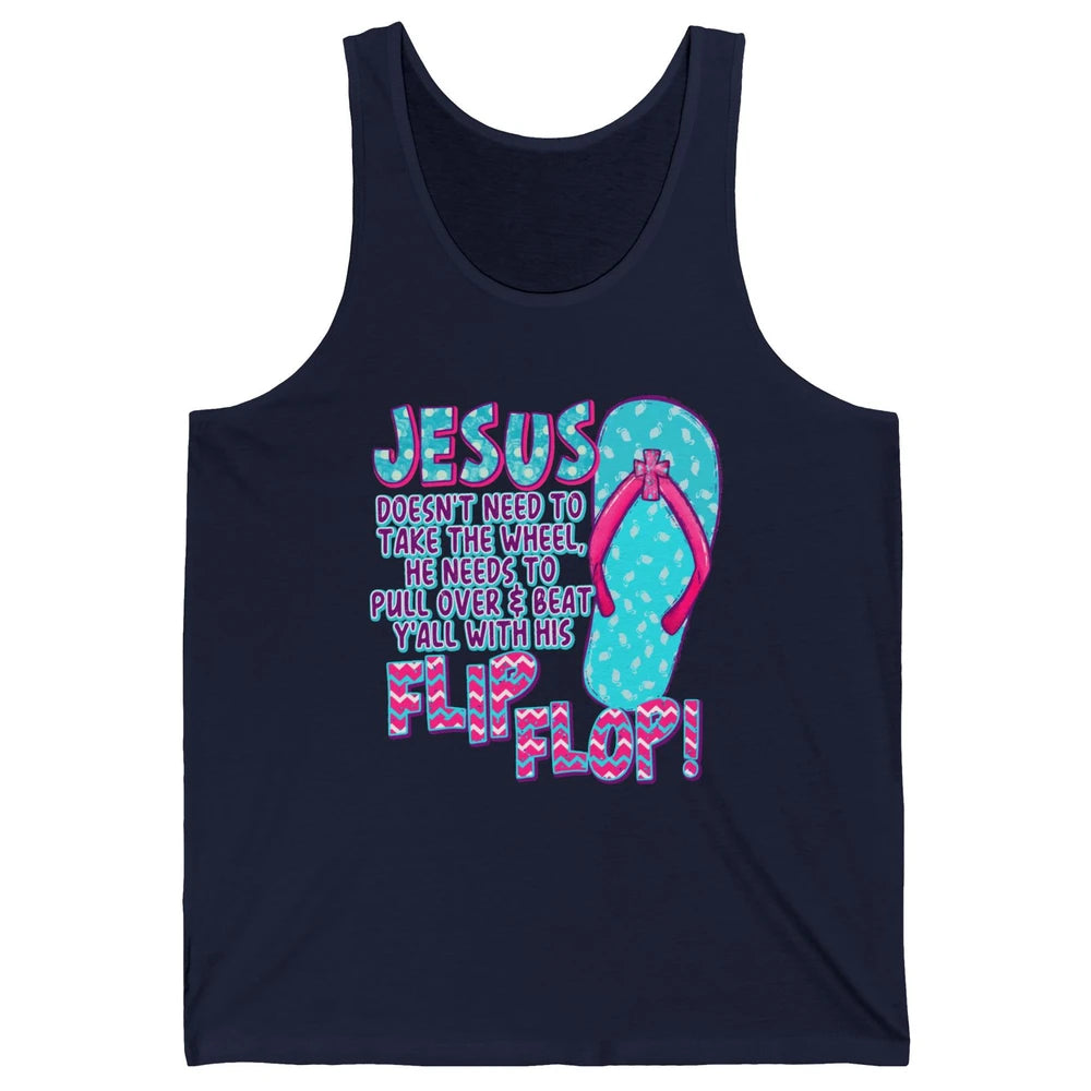 Christian Jesus Doesn't Need To Take The Wheel Religious Unisex Jersey Tank