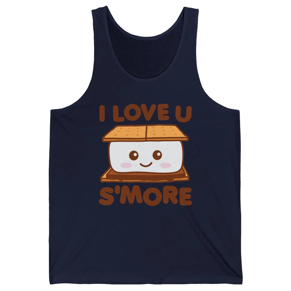 Funny Camping I Love You Smore Pun Camper Campfire Retro Unisex Jersey Tank