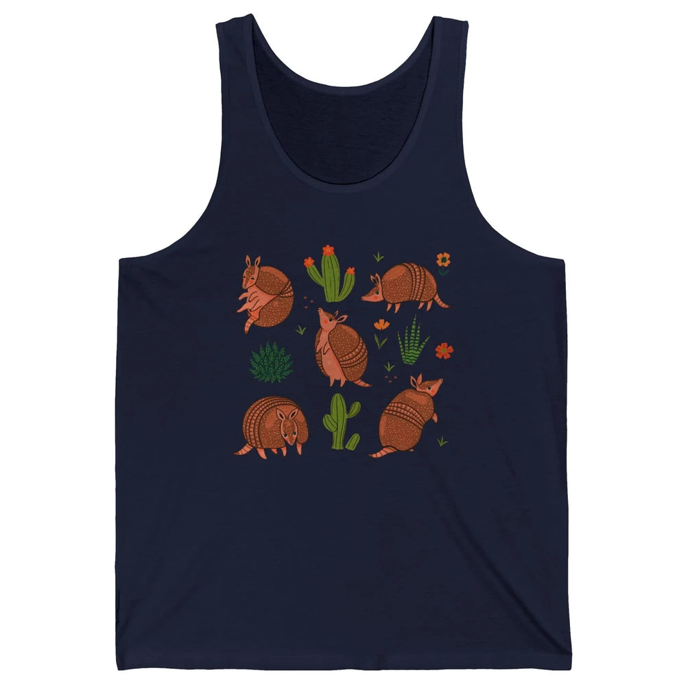 Retro Desert Armadillo Just An Armadillo Girl Western Animal Unisex Jersey Tank