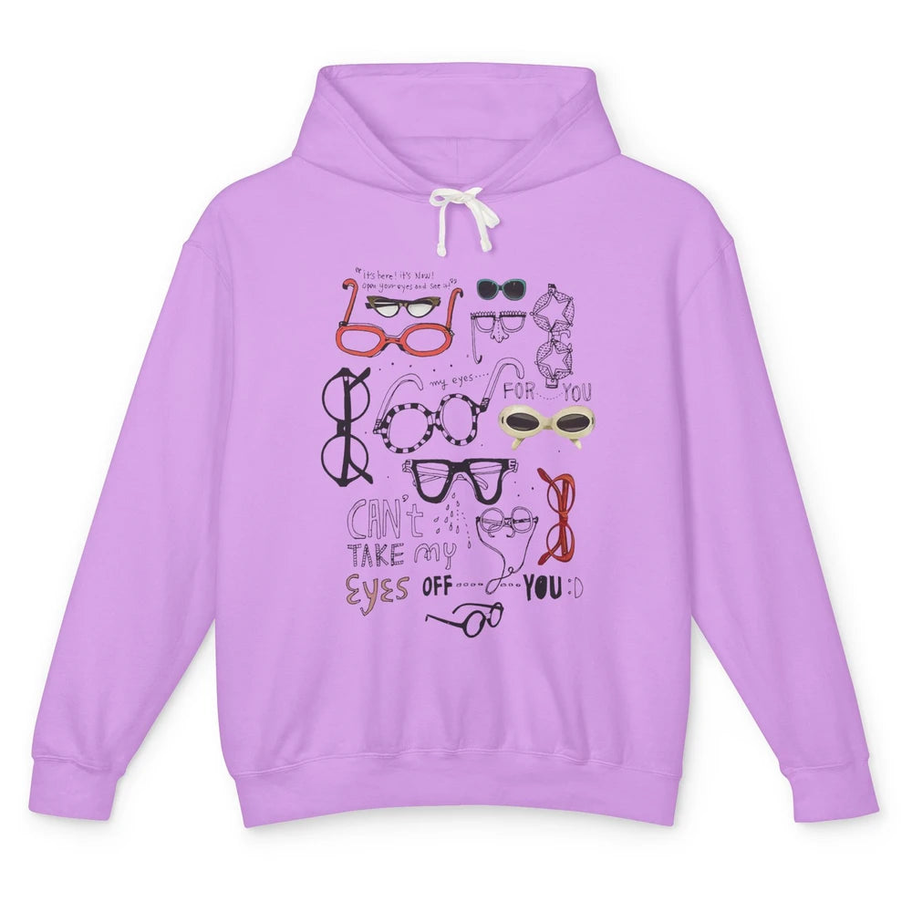 Optometrist Multiple Eyeglasses Hand Drawn Ophthalmologist Unisex Lightweight Hoodie