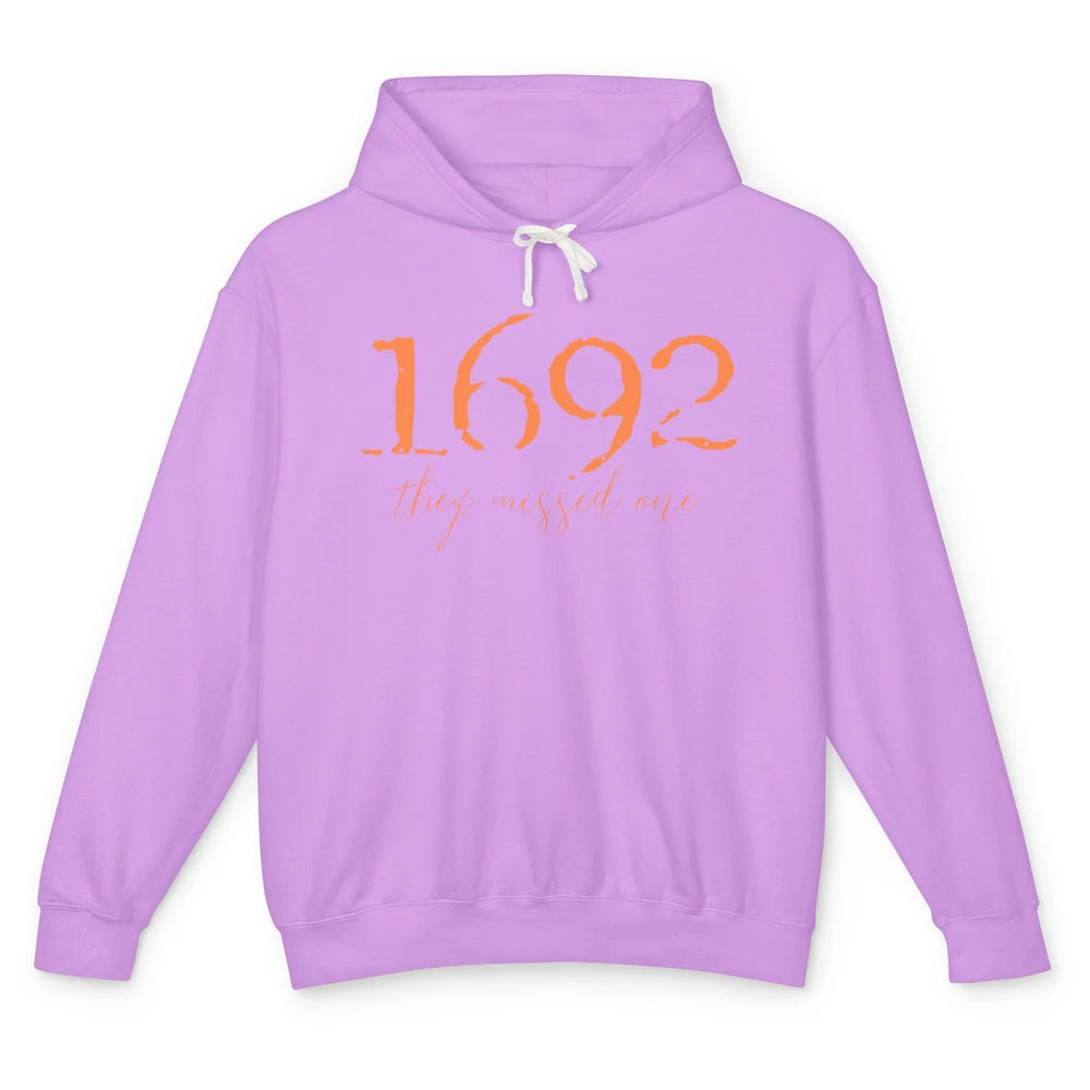 Retro Salem Witch 1692 They Missed One Halloween Witch Magic Unisex Lightweight Hoodie
