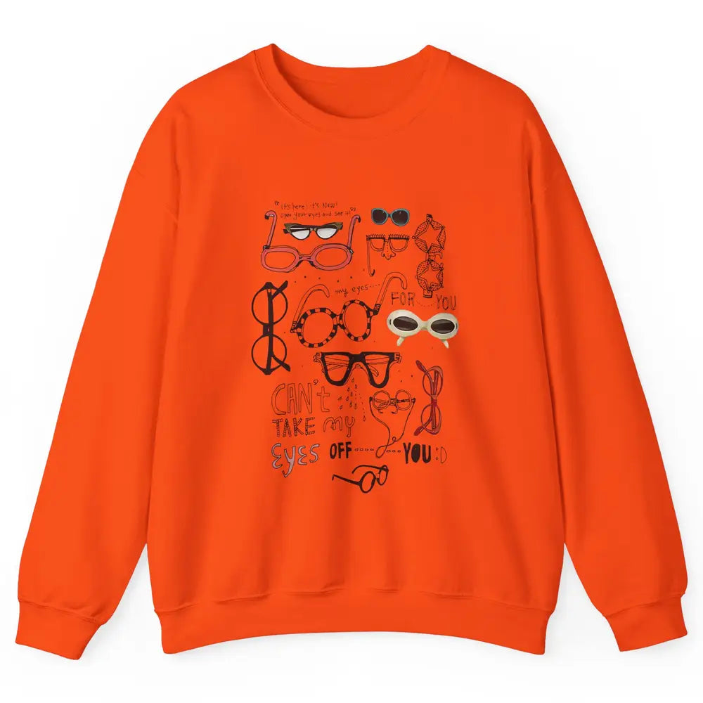 Optometrist Multiple Eyeglasses Hand Drawn Ophthalmologist Unisex Crewneck Sweatshirt