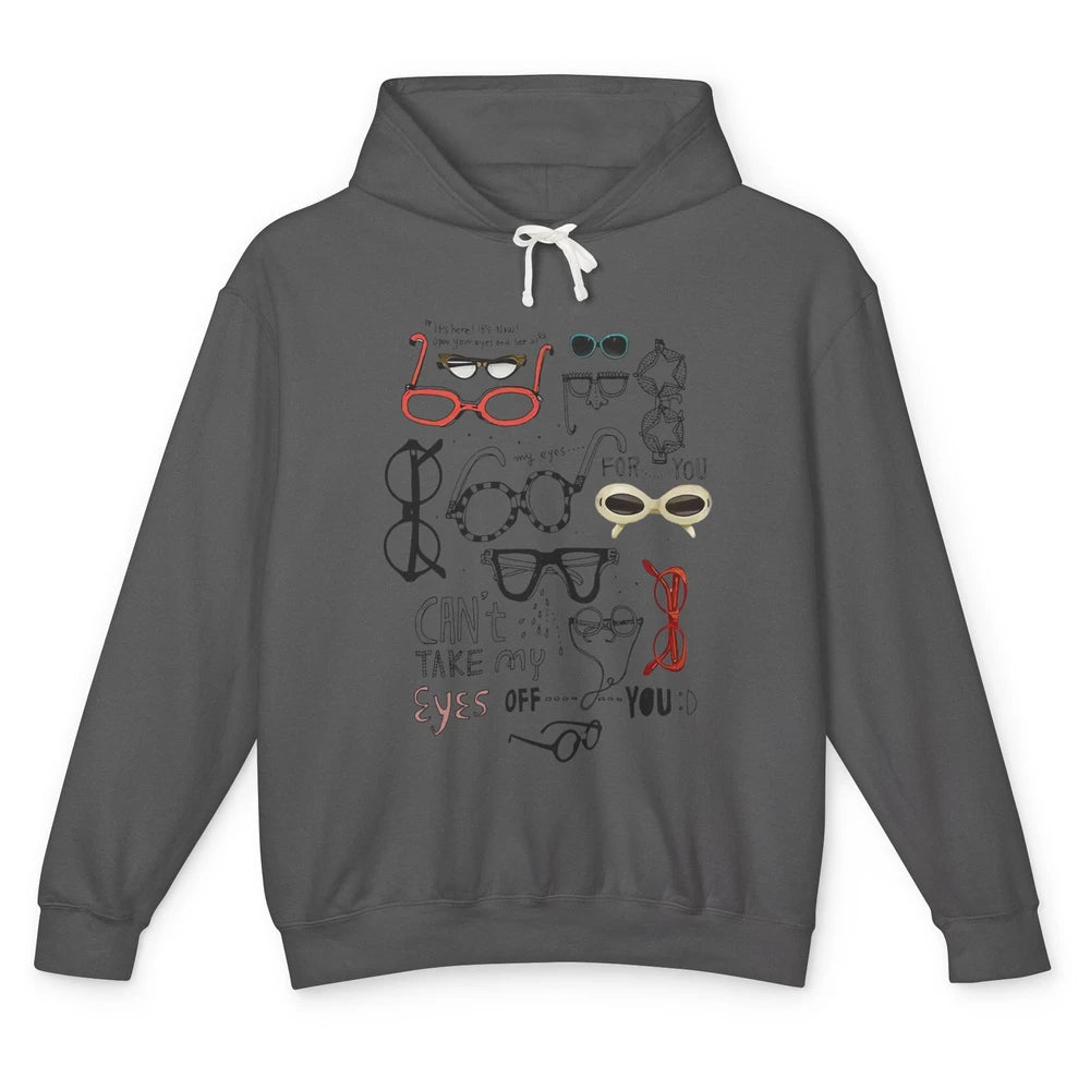 Optometrist Multiple Eyeglasses Hand Drawn Ophthalmologist Unisex Lightweight Hoodie