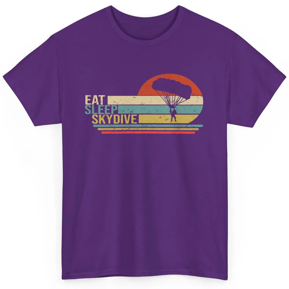 Vintage Skydiving Eat Sleep Skydive Parachute Skydiver Gift Classic Unisex T-Shirt