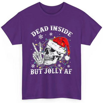 Skeleton Christmas Dead Inside But Jolly AF Merry Christmas Classic Unisex T-Shirt