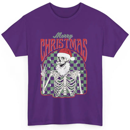 Merry Christmas Skeleton Santa Claus Vintage Xmas Skull Vibe Classic Unisex T-Shirt