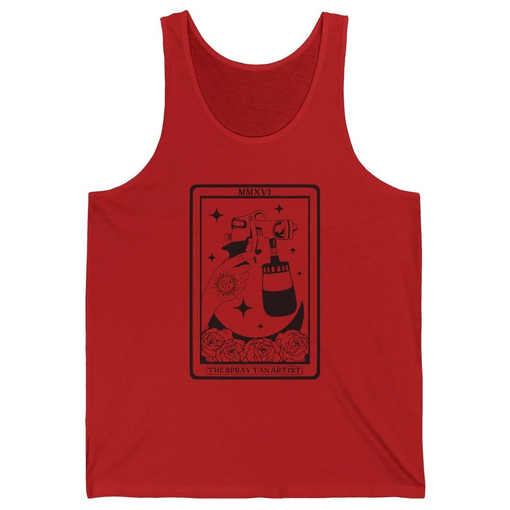 The Spray Tan Artist Tarot Card Beautician Spray Tan Tech Unisex Jersey Tank