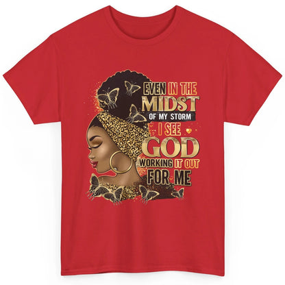 Black Girl In The Midst Of Storm Afro Woman Christian Belief Classic Unisex T-Shirt