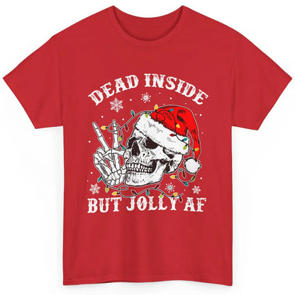 Skeleton Christmas Dead Inside But Jolly AF Merry Christmas Classic Unisex T-Shirt
