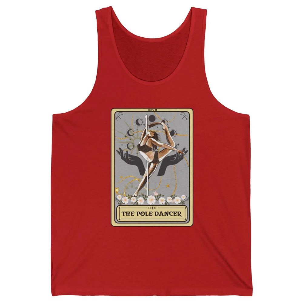 Retro The Pole Dancer Tarot Card Pole Dancing Halloween Unisex Jersey Tank