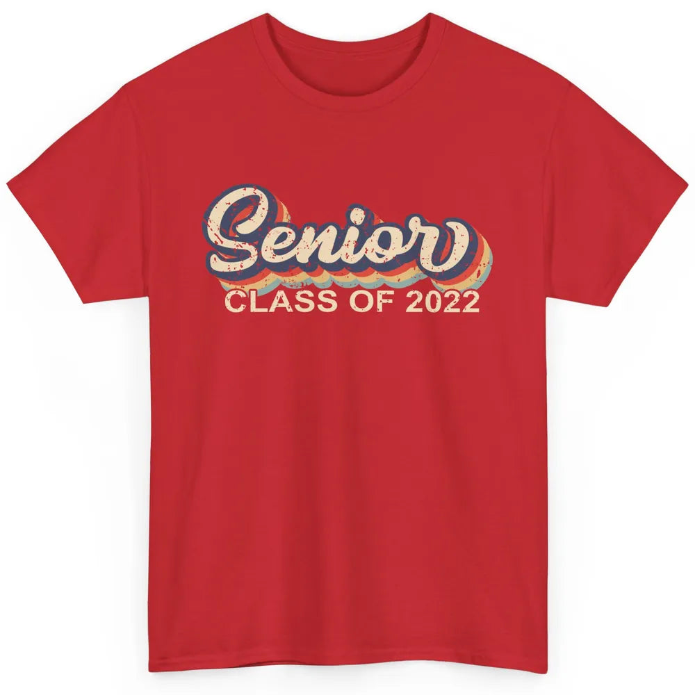 Vintage Retro Senior 2022 Graduation Class Of 2021 Men Women Classic Unisex T-Shirt