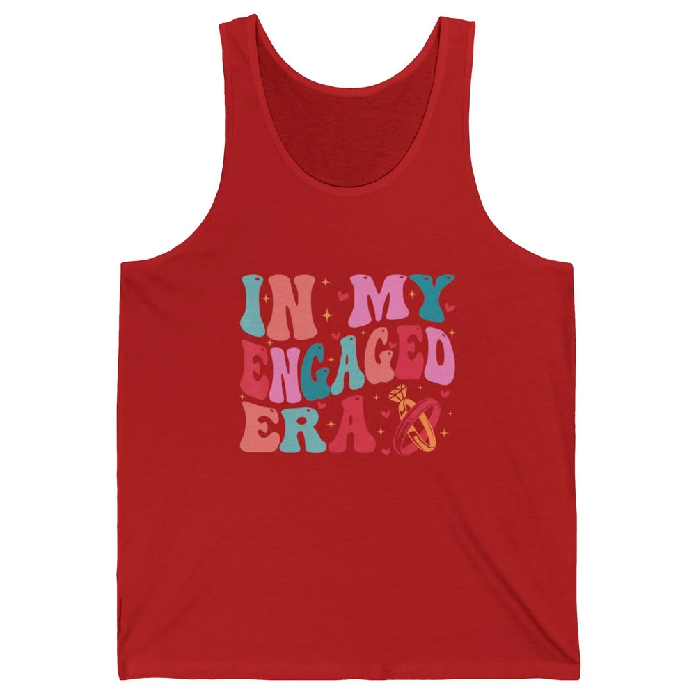 In My Engaged Era Boho Groovy Bridal Shower Party Wedding Unisex Jersey Tank