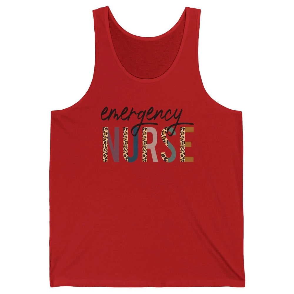 Emergency Nurse Leopard Nurse Gift Unisex Jersey Tank