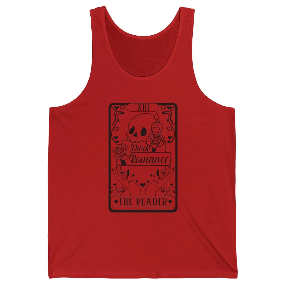 The Reader Dark Romance Tarot Card Halloween Book Lovers Unisex Jersey Tank
