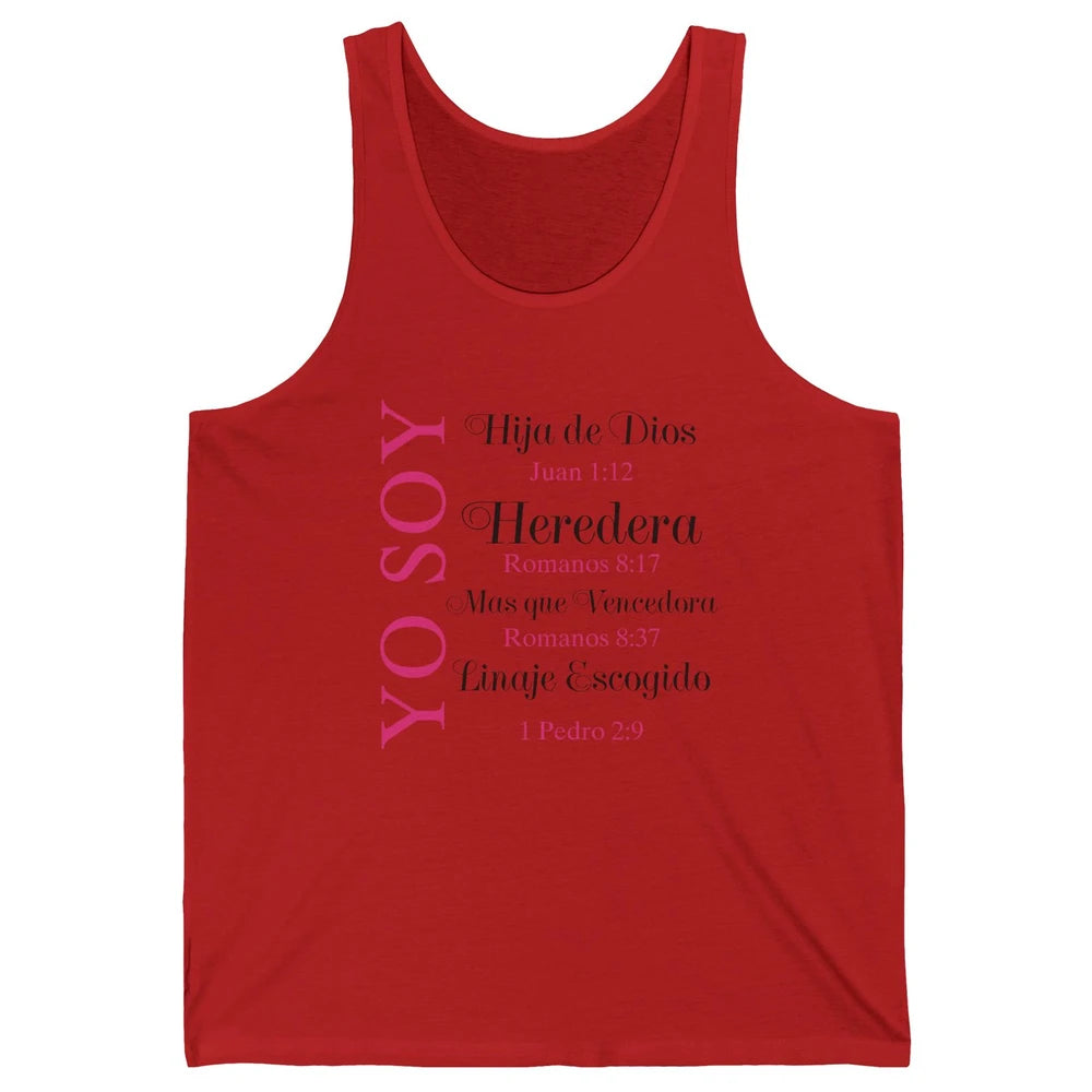 Christian Yo Soy Inspiracion Bible Verse Spanish Religiosa Unisex Jersey Tank