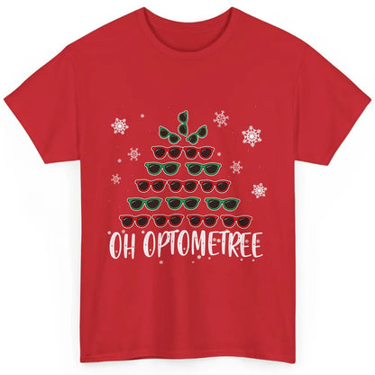 Optician Christmas Funny Xmas Tree Eyeglasses Optometrist Classic Unisex T-Shirt