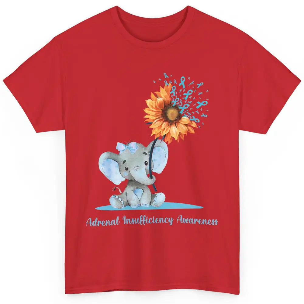 Adrenal Insufficiency Awareness Baby Elephant Sunflower Classic Unisex T-Shirt