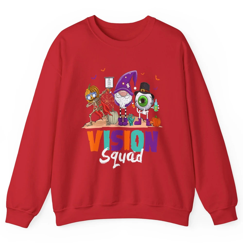 Vision Squad Optometry Optometrist Witch Halloween Spooky Unisex Crewneck Sweatshirt