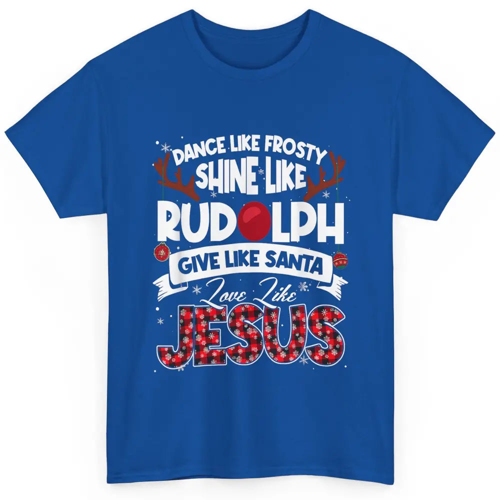 Merry Christmas Santa Frosty Rudolph Jesus Xmas God Reindeer Classic Unisex T-Shirt