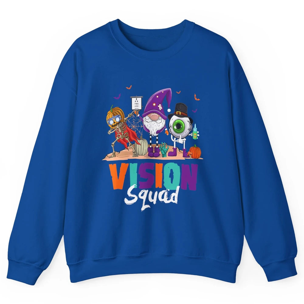 Vision Squad Optometry Optometrist Witch Halloween Spooky Unisex Crewneck Sweatshirt