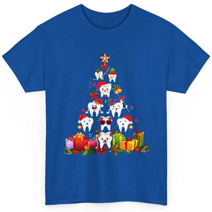 Funny Dentist Cute Teeth Christmas Tree Dental Christmas Classic Unisex T-Shirt
