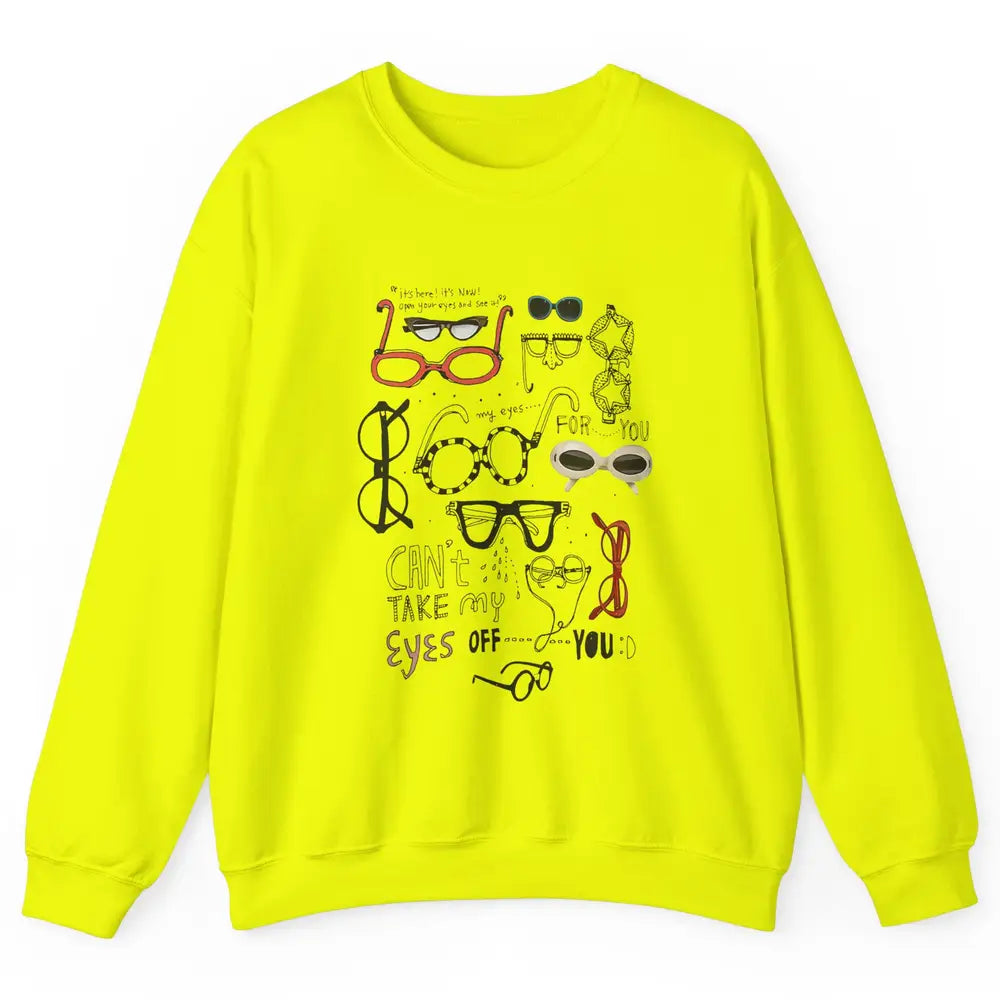 Optometrist Multiple Eyeglasses Hand Drawn Ophthalmologist Unisex Crewneck Sweatshirt
