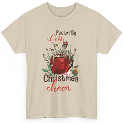Merry Christmas Skeleton Drink Fueled By Coffee Xmas Latte Classic Unisex T-Shirt